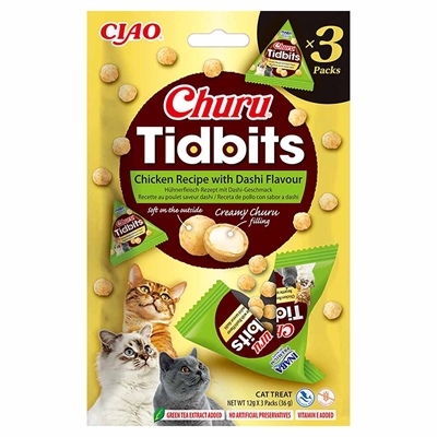 Ciao Churu Tidbits Kattgodis med Kyckling & Dashi Smak 3-pack